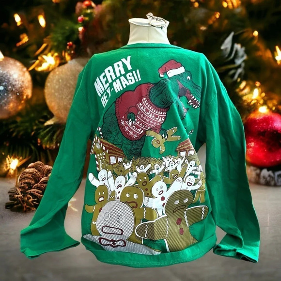 Children’s‎ place small dinosaur Christmas shirt - Picture 1 of 6